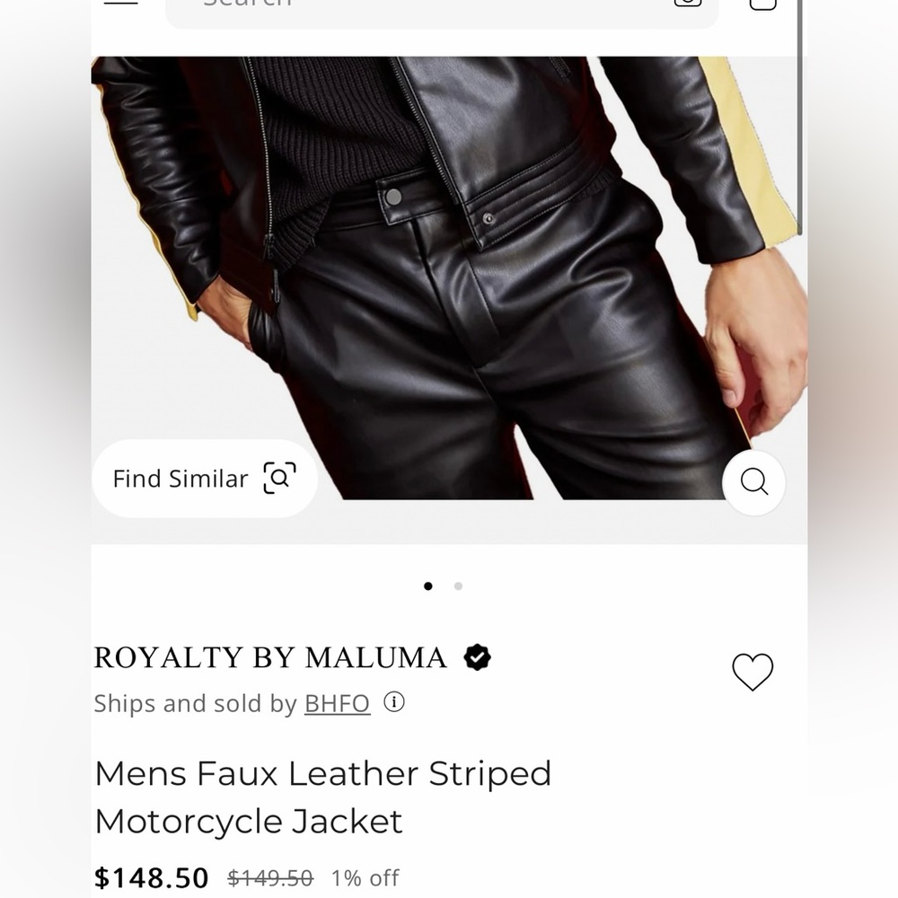 Men’s Motorcycle Jacket - Picture 4 of 4